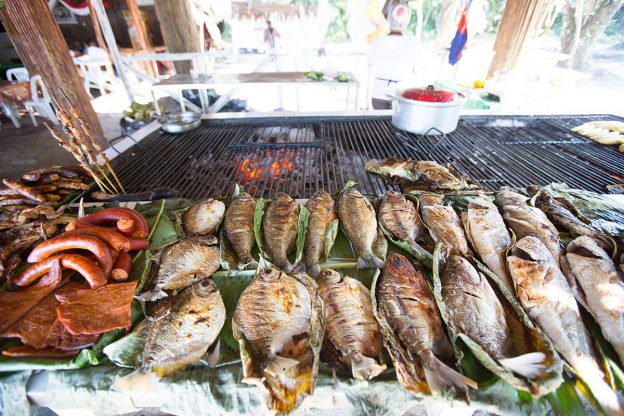 Charcoal grilled fresh water fish in Quistococha